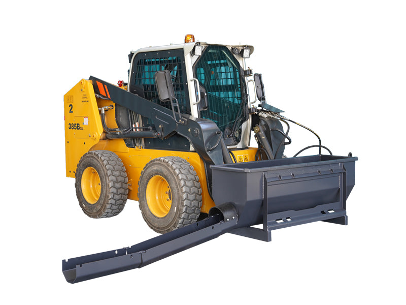 Skid Steer Auger Bucket Transport/Mix/Dispense Concrete, Wildlife Feed, and Agricultural Grains