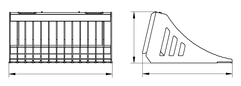 Compact Skid Steer Rock Bucket