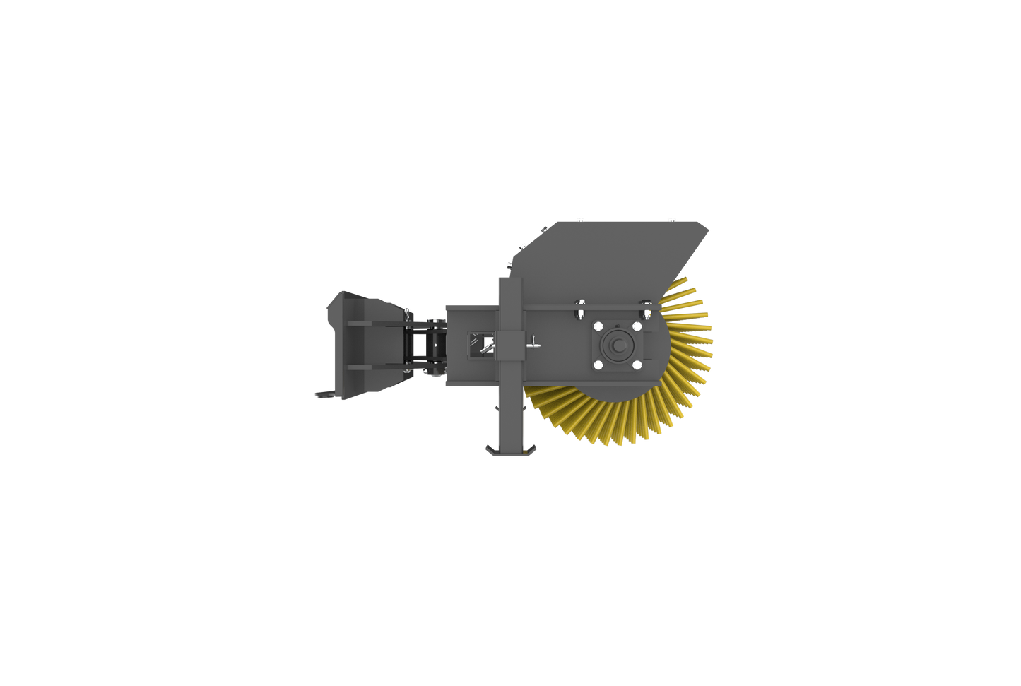 Angle Broom - Tilt Manually-Mini Skid Steer Attachment