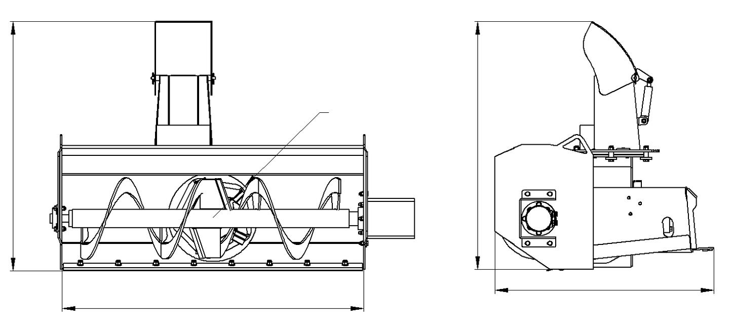 Hydraulic Snow Blower-Mini Skid Steer Attachment