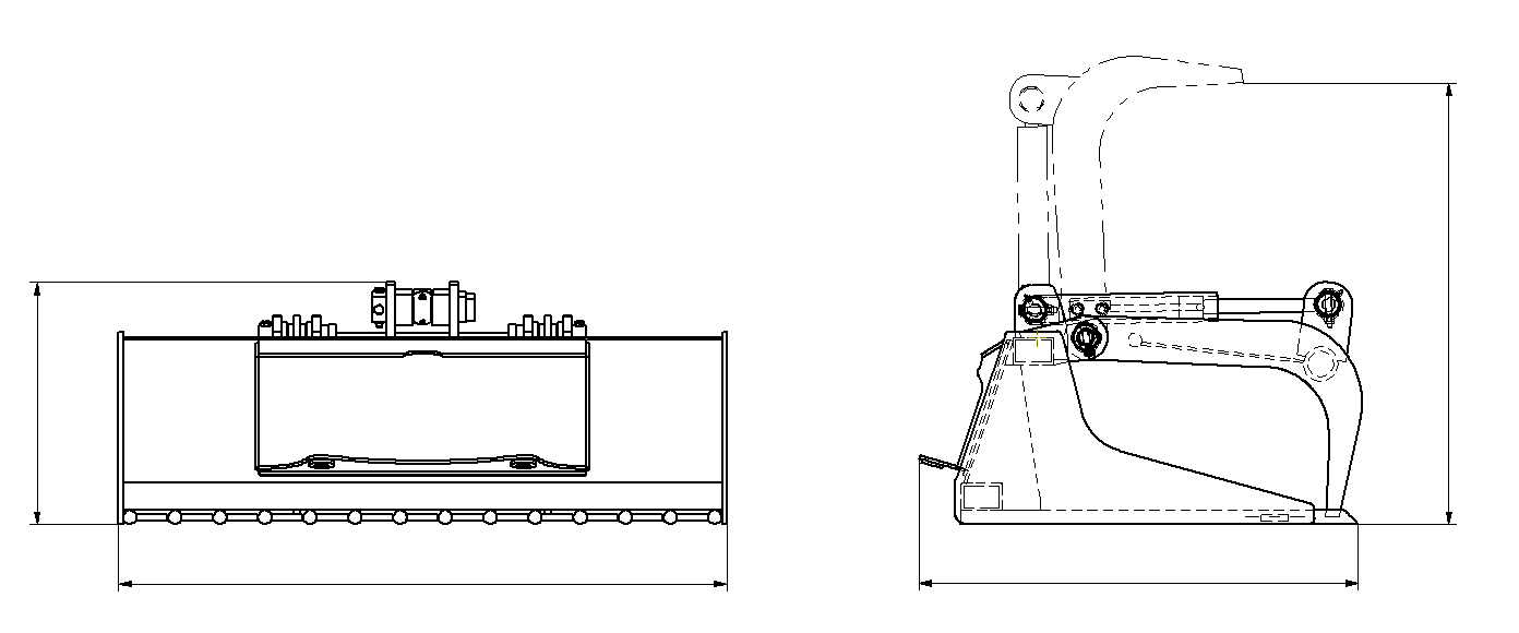 Rod Rock Grapple Bucket-Mini Skid Steer Attachment