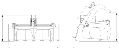 Root Grapple Bucket 42IN-Mini Skid Steer Attachment