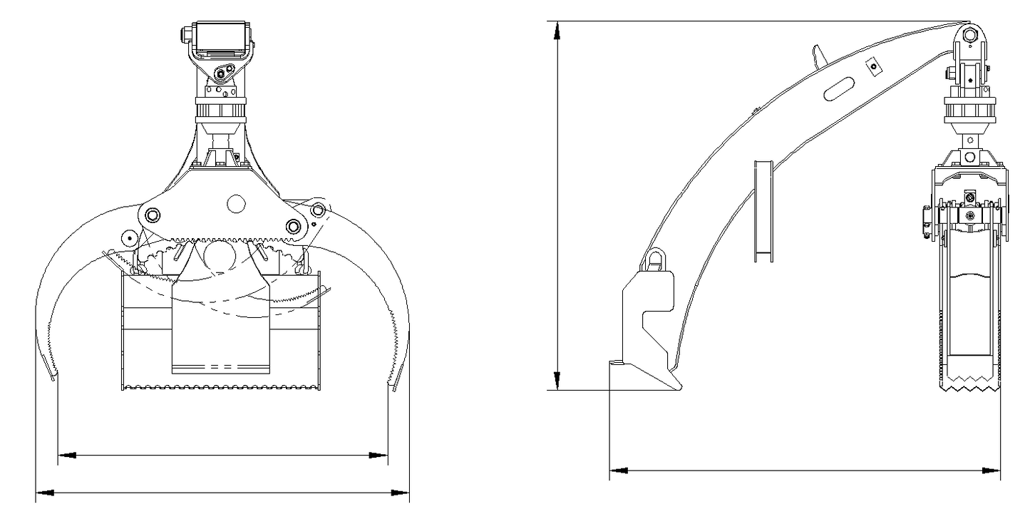 Log Grapple-Mini Skid Steer Attachment