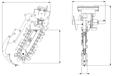 Trencher-Mini Skid Steer Attachment