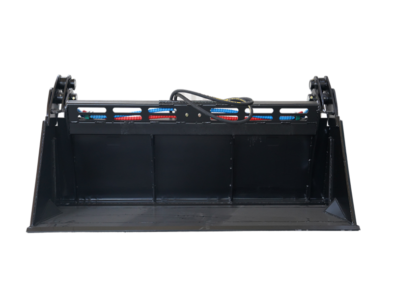 Construction Attachments 4 in 1 Skid Steer Low Profile Extended Bottom Bucket