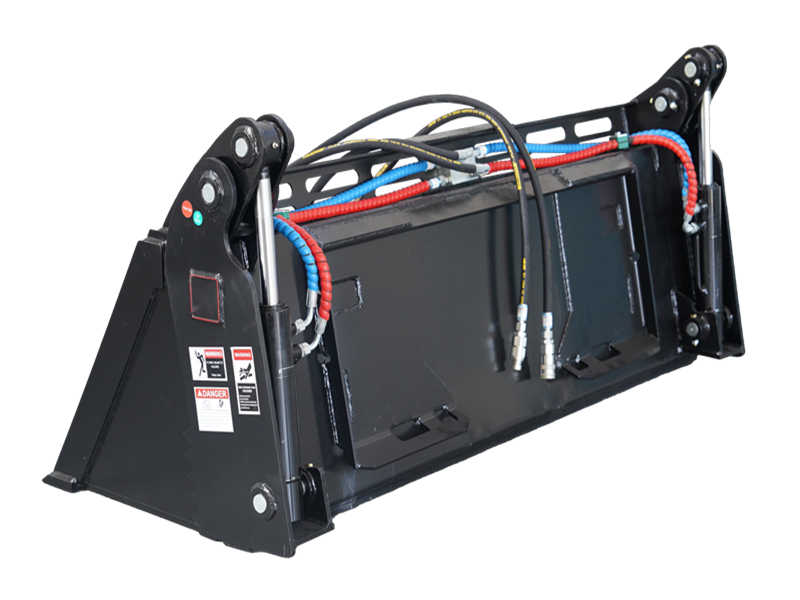 Construction Attachments 4 in 1 Skid Steer Low Profile Extended Bottom Bucket