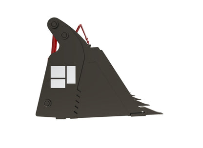 Skid Steer Attachments 4 in 1 Bucket with Teeth Low Profile Extended Bottom Bucket