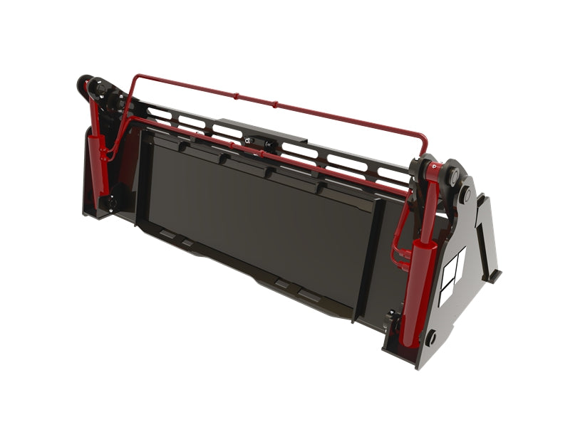 Skid Steer Attachments 4 in 1 Bucket with Teeth Low Profile Extended Bottom Bucket