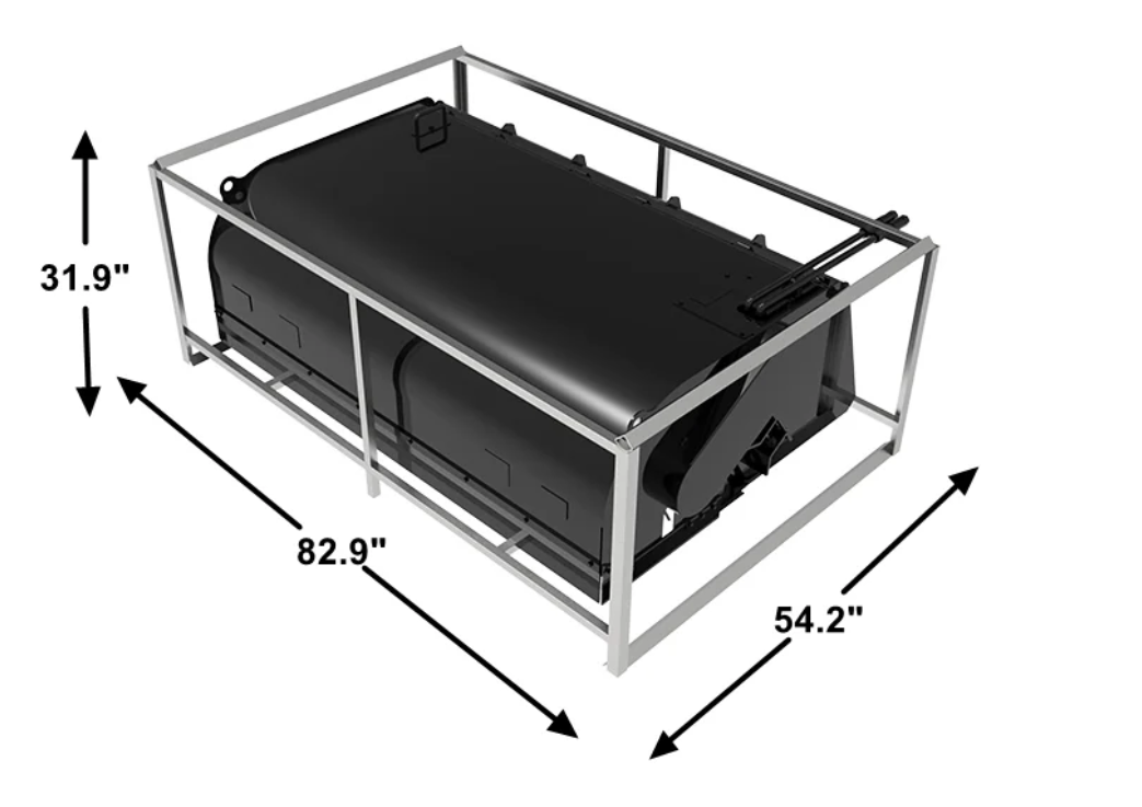 72" Skid Steer Pickup Box Broom Sweeper Attachment
