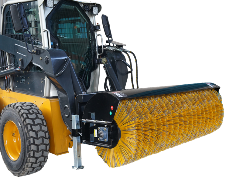72" Skid Steer Hydraulic Bi-Directional Angle Rotary Broom, Sweeper