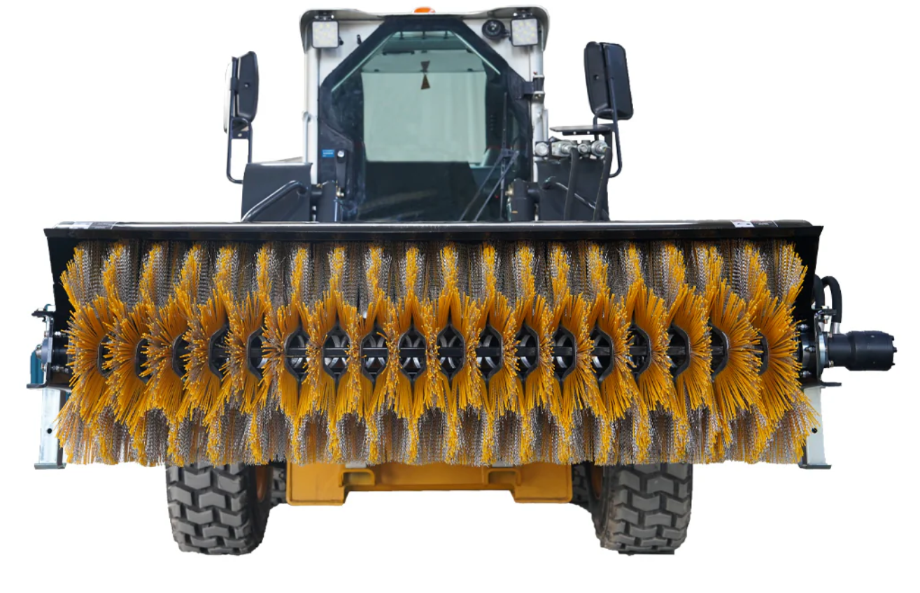 72" Skid Steer Hydraulic Bi-Directional Angle Rotary Broom, Sweeper