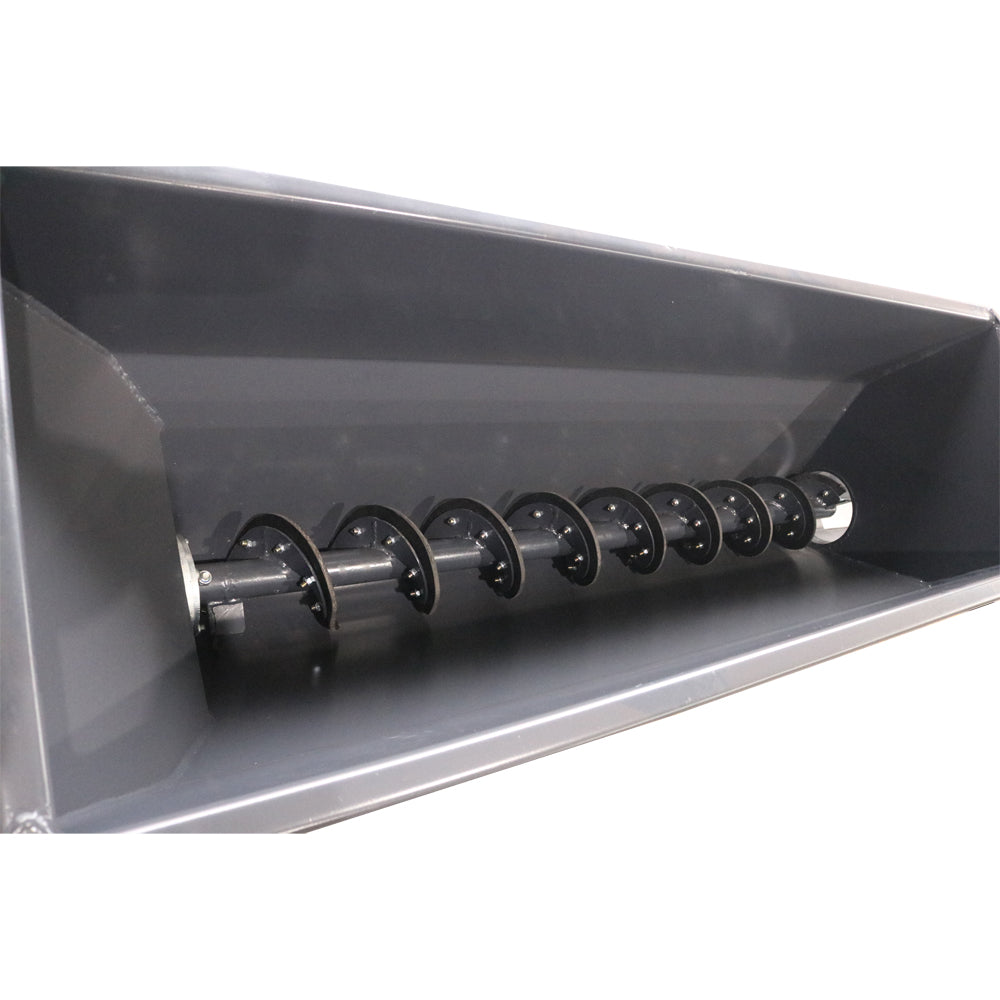 Skid Steer Auger Bucket Transport/Mix/Dispense Concrete, Wildlife Feed, and Agricultural Grains