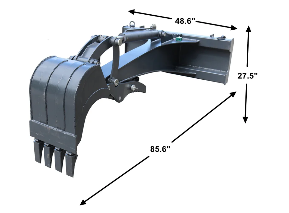Skid Steer Backhoe Attachment - 15" Digger Bucket