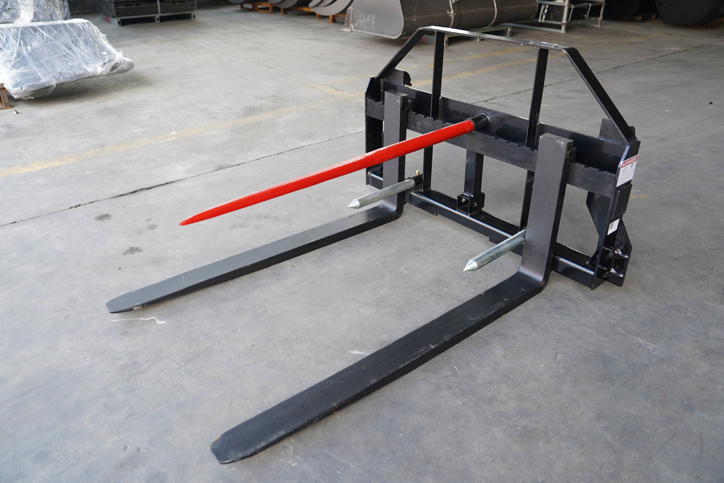 John Deere Loader Hay Frame Attachment w/ Bale & Stabilizer Spears