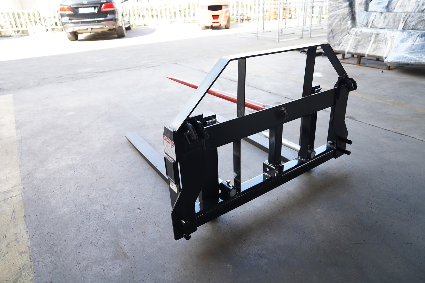 John Deere Loader Hay Frame Attachment w/ Bale & Stabilizer Spears