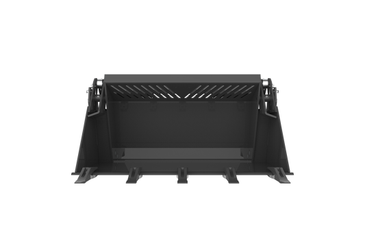 4 In 1 Bucket with Teeth - Multi-Purpose Dumping/Loading/Digging Tool, 20mm High-Tensile Steel, Optional Bolt-On Cutting Edge