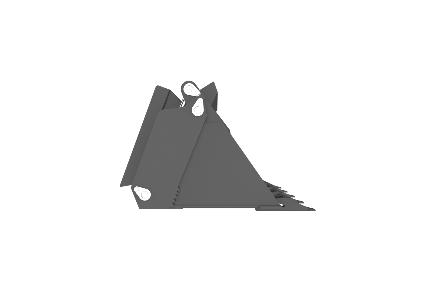 4 In 1 Bucket with Teeth - Multi-Purpose Dumping/Loading/Digging Tool, 20mm High-Tensile Steel, Optional Bolt-On Cutting Edge