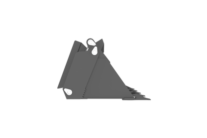 4 In 1 Bucket with Teeth - Multi-Purpose Dumping/Loading/Digging Tool, 20mm High-Tensile Steel, Optional Bolt-On Cutting Edge