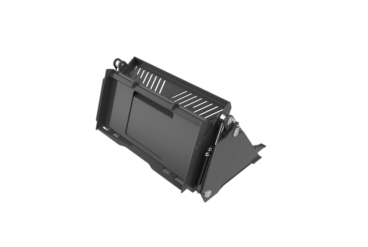 4 In 1 Bucket with Teeth - Multi-Purpose Dumping/Loading/Digging Tool, 20mm High-Tensile Steel, Optional Bolt-On Cutting Edge