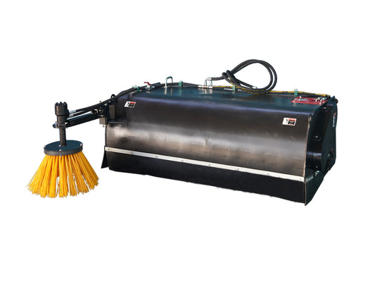 Box Broom With Side Brush-Compact Skid Steer Attachment