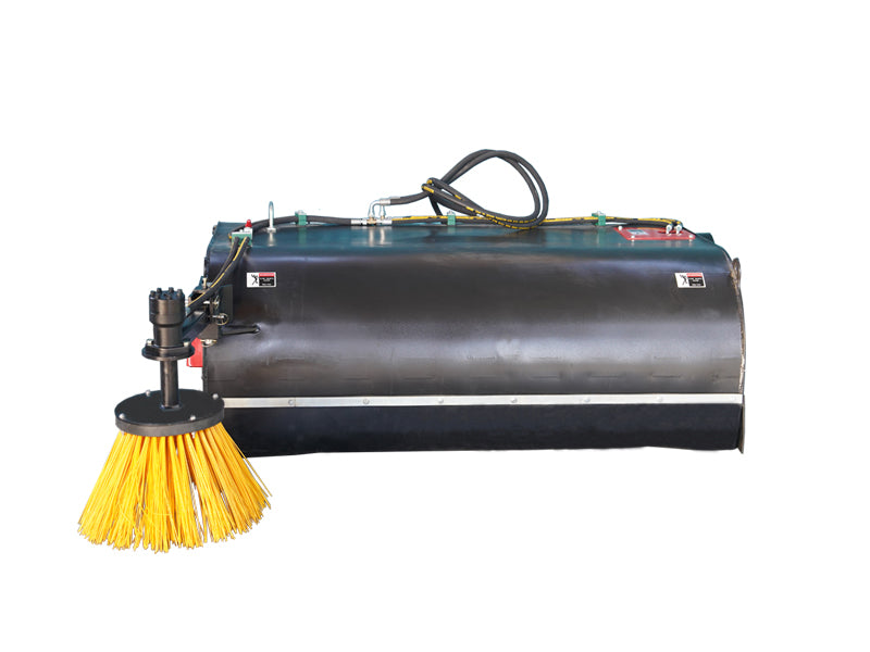 Box Broom With Side Brush-Compact Skid Steer Attachment