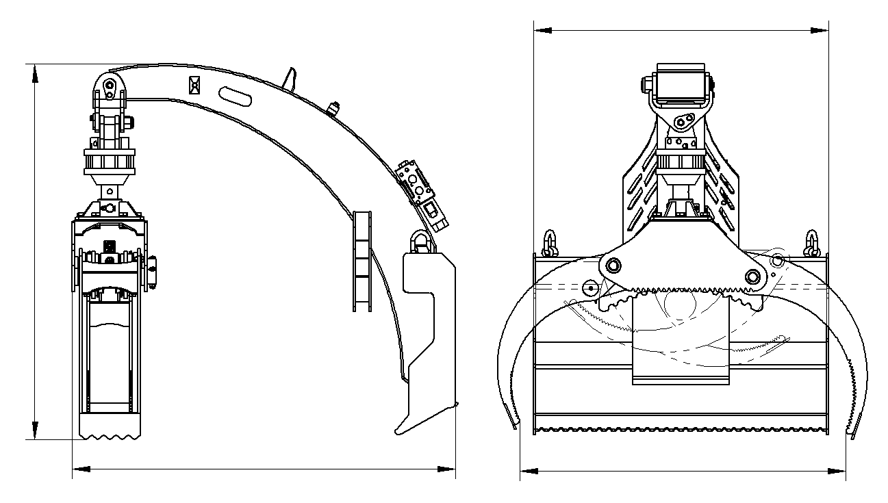 Log Grapple-Compact Skid Steer Attachment