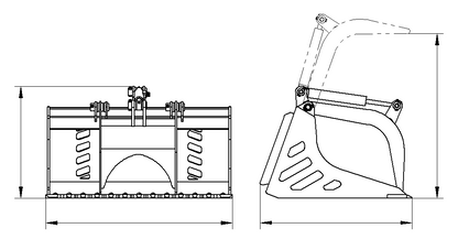 Rod Rock Grapple Bucket-Compact Skid Steer Attachment