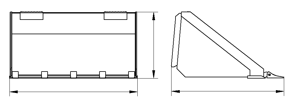 Heavy Duty Tooth Bucket for Compact Skid Steer - Quick Attach, Low Profile Design