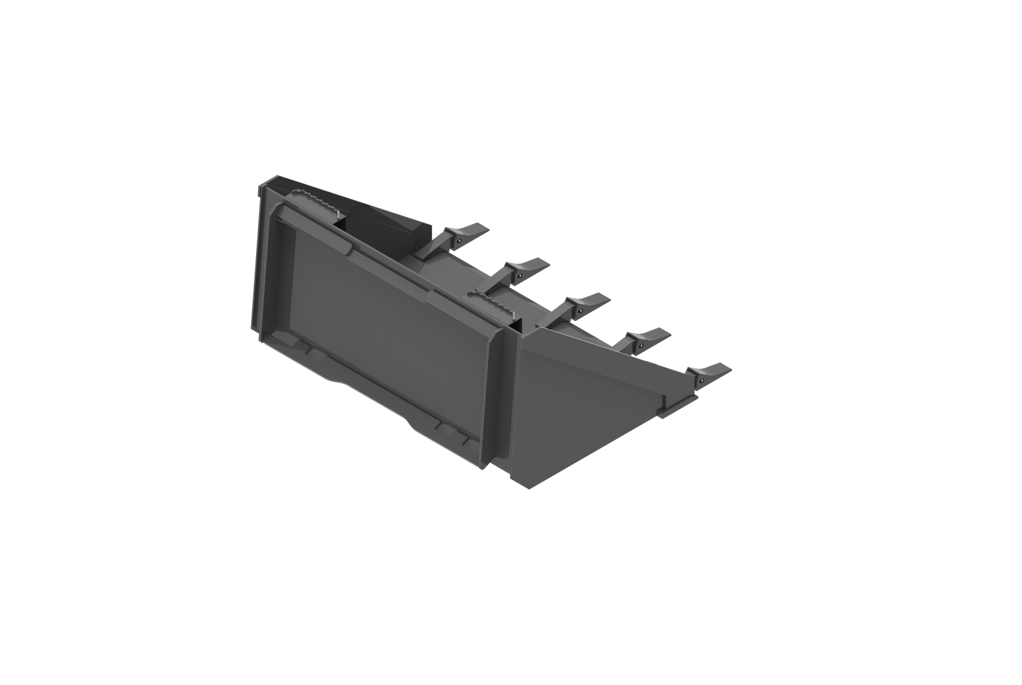 Heavy Duty Tooth Bucket for Compact Skid Steer - Quick Attach, Low Profile Design