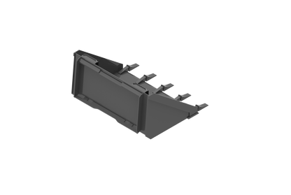 Heavy Duty Tooth Bucket for Compact Skid Steer - Quick Attach, Low Profile Design