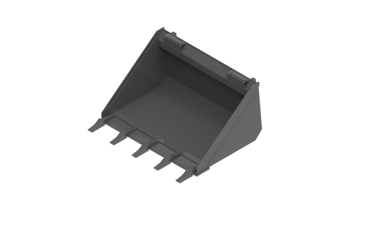 Heavy Duty Tooth Bucket for Compact Skid Steer - Quick Attach, Low Profile Design