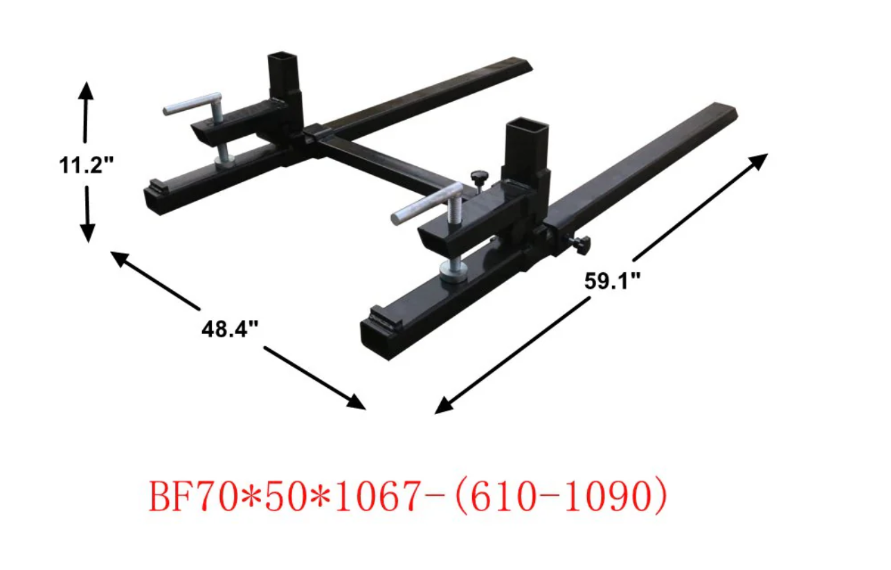 Heavy Duty Clamp-on Pallet Forks 4000 lb Capacity