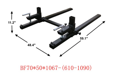 Heavy Duty Clamp-on Pallet Forks 4000 lb Capacity