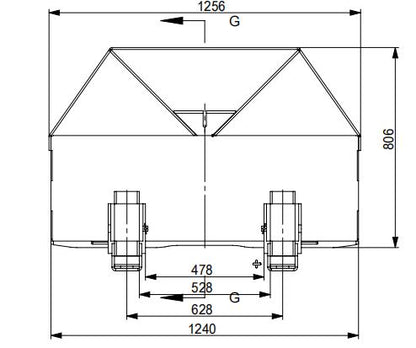 Skid Steer 46'' Economy Pallet Forks
