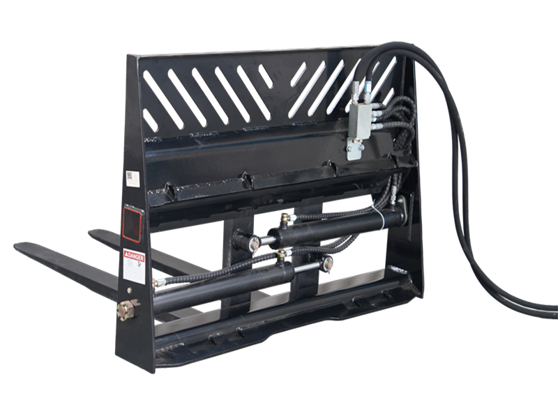 Skid Steer Hydraulic Positioning Pallet Forks Frame