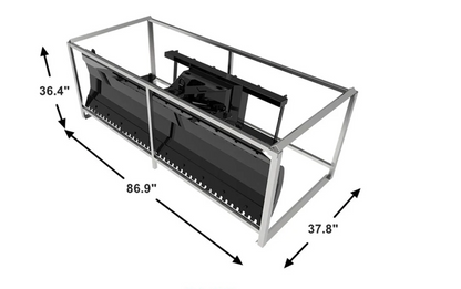 Skid Steer 84" Extreme-Duty Pusher Snow Plow, Snow Blade, Dozer Blade Combo Attachment