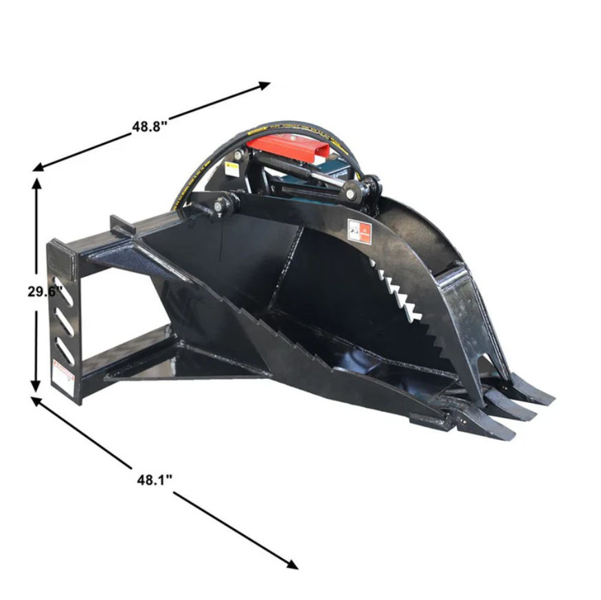 Skid Steer Stump Bucket Grapple Extreme Heavy Duty