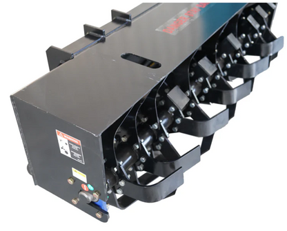 72" Skid Steer Heavy-Duty Rotary Tiller, Gardening Rototiller Attachments