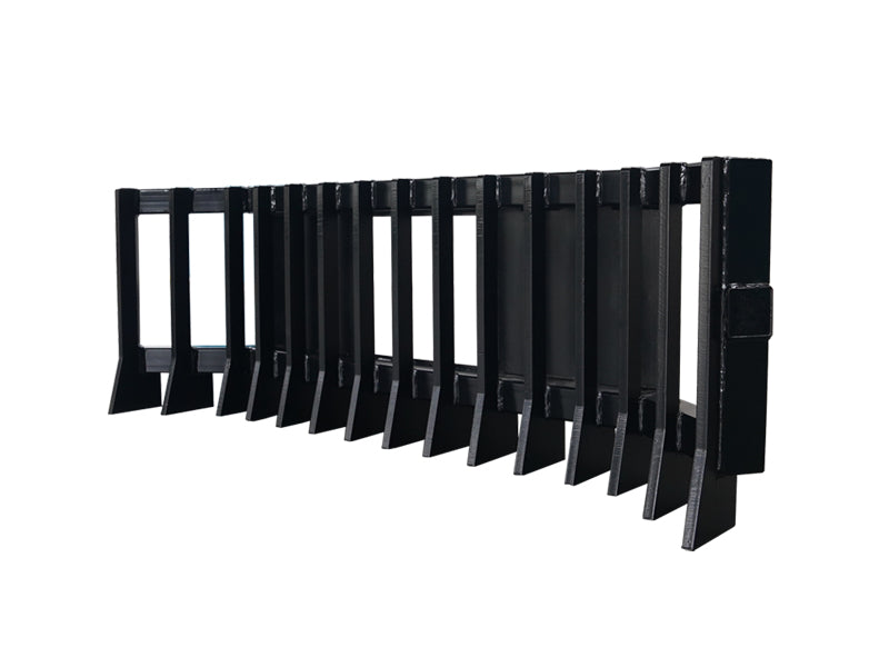 Heavy Duty Skid Steer Push Stick Rake Attachment