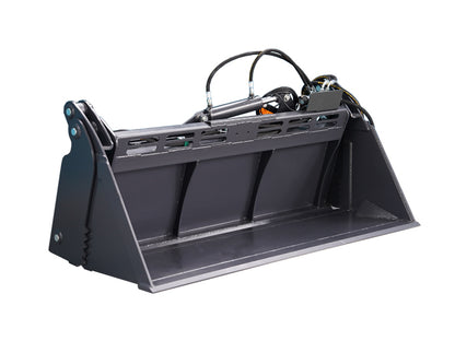 Skid Steer Attachments 4 in 1 Low Profile Extended Bottom Tilt Bucket