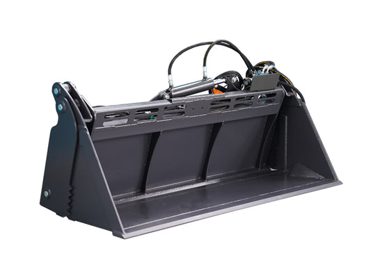 Skid Steer Attachments 4 in 1 Low Profile Extended Bottom Tilt Bucket