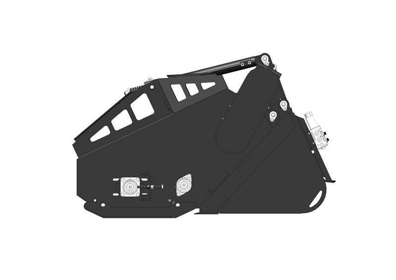 Skid Steer Hydraulic Landscape Rake Attachment