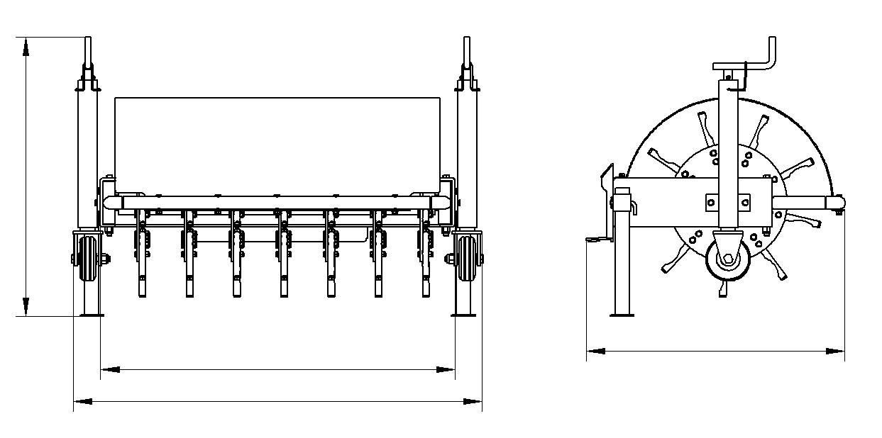 Core Aerator-Mini Skid Steer Attachment