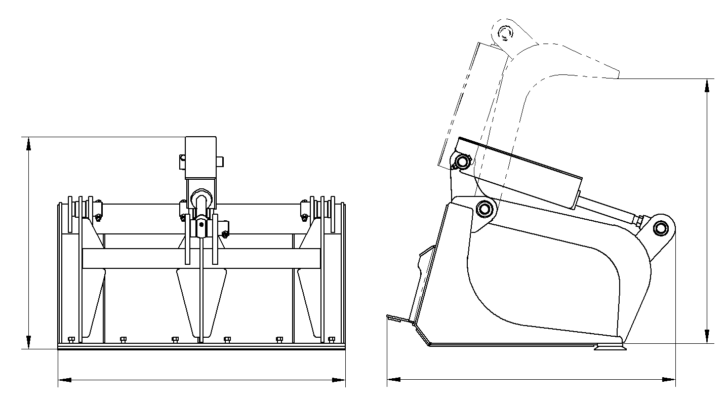 Grapple Bucket-Mini Skid Steer Attachment