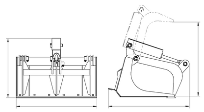Grapple Bucket-Mini Skid Steer Attachment