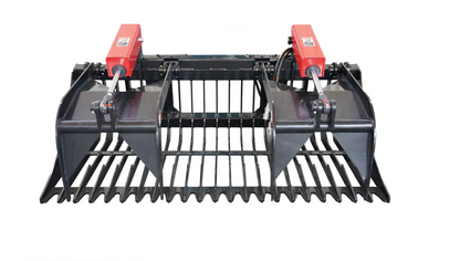 Skid Steer 84" Rock Grapple Bucket - Dual Cylinder