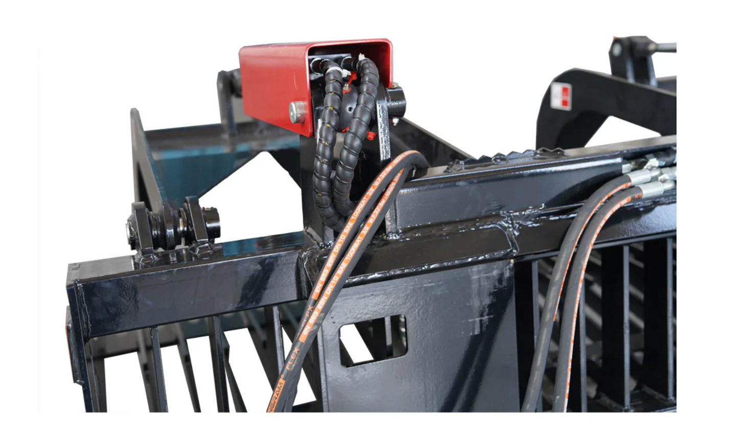 Skid Steer 84" Rock Grapple Bucket - Dual Cylinder