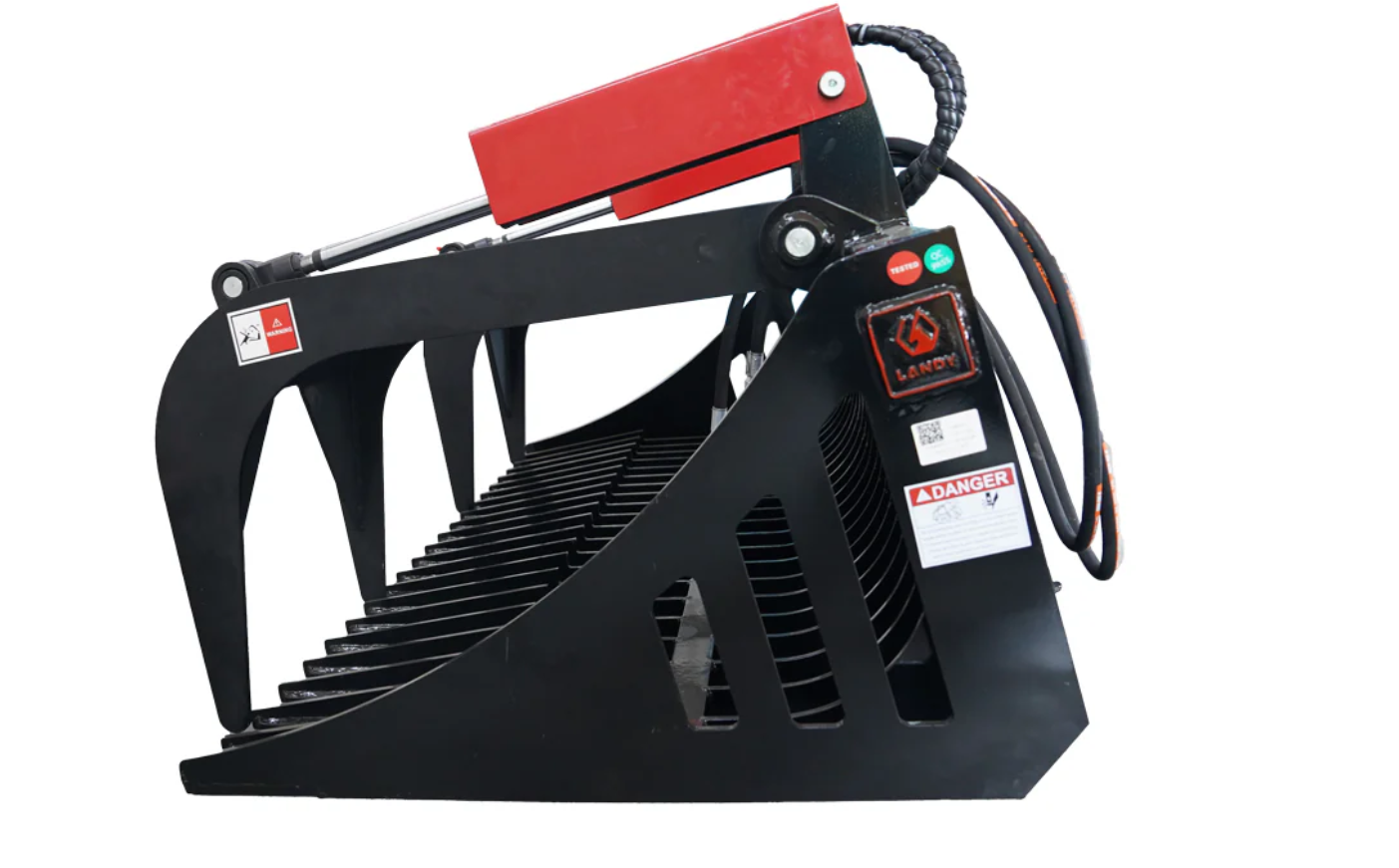 Skid Steer 84" Rock Grapple Bucket - Dual Cylinder
