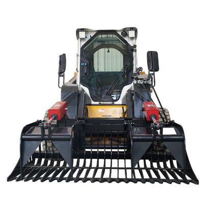 Skid Steer 84" Rock Grapple Bucket - Dual Cylinder