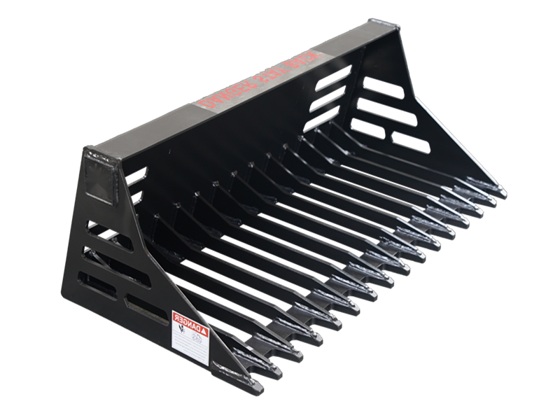 Construction Rock Bucket Attachment for Skid Steer Rake Bucket